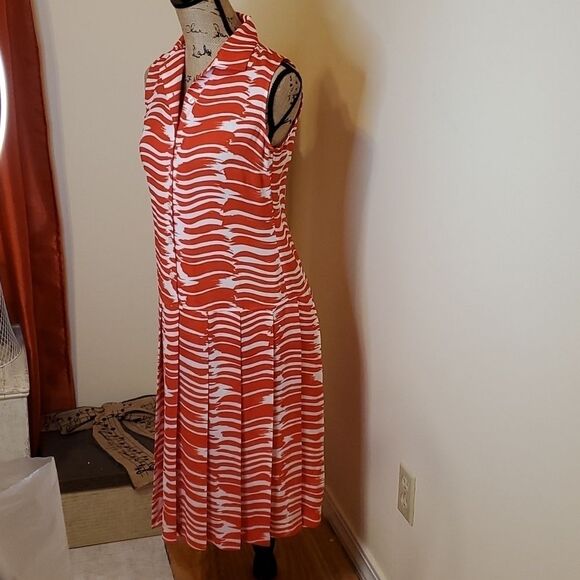 Cabi drop waist brushstroke midi dress size XS - Picture 5 of 12
